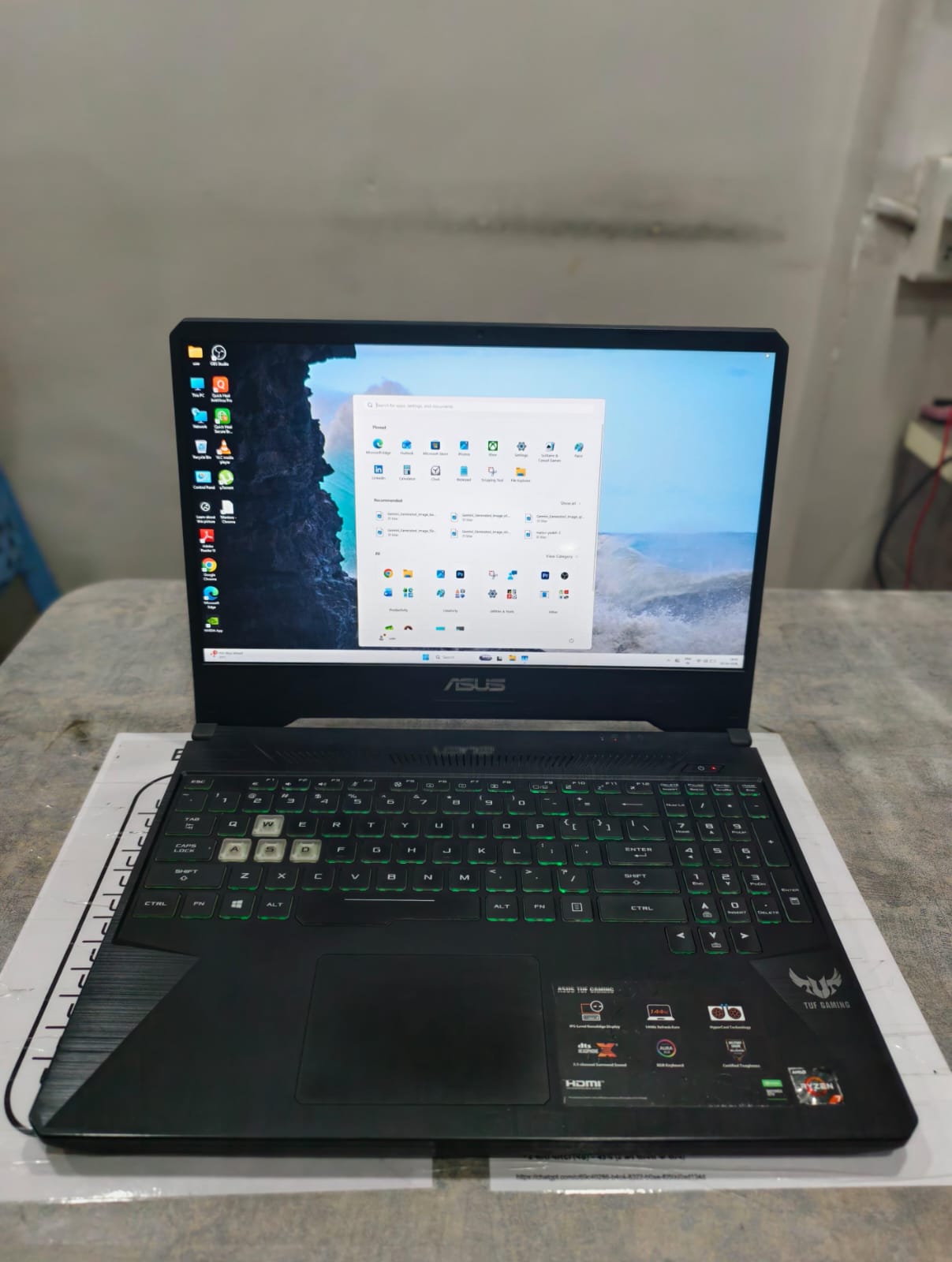 (175) ASUS TUF Gaming | AMD Ryzen 7 3750H | 8GB RAM | 512GB NVMe SSD | NVIDIA GeForce GTX 1650 4GB | With Bill / Bag / Charger / Keyboard / Mouse / Cleaning Gel