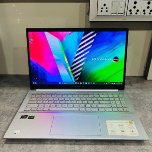 ASUS Vivobook Pro 15 OLED | AMD Ryzen 5, 5600H – (16 GB/512 GB SSD/Windows 11 Home/4 GB Graphics/NVIDIA GeForce RTX 3050) M3500QC-L1502WS Gaming Laptop (15.6 Inch, Silver, 1.65 kg, With MS Office) - BudgetLappy